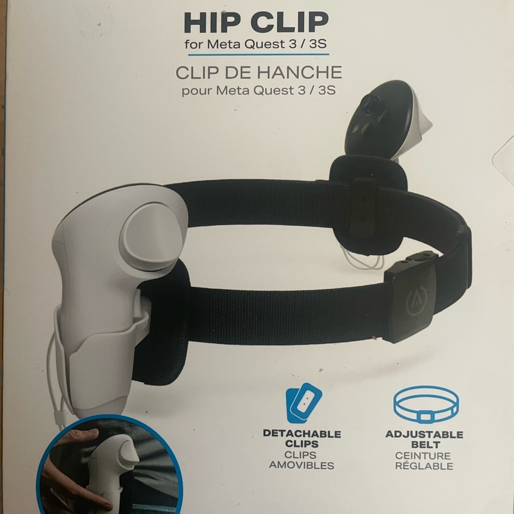 Hip Clip for Meta Quest 3 / 3S – Black Controller Belt